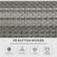 6 Person Grey Rattan Garden Sofa Set with 50000 BTU Gas Fire Pit Table, Wind Guard and Thick Cushions