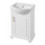 Meuble-lavabo de salle de bain avec lavabo en céramique, meuble-lavabo simple autoportant avec porte à fermeture douce-1890951010