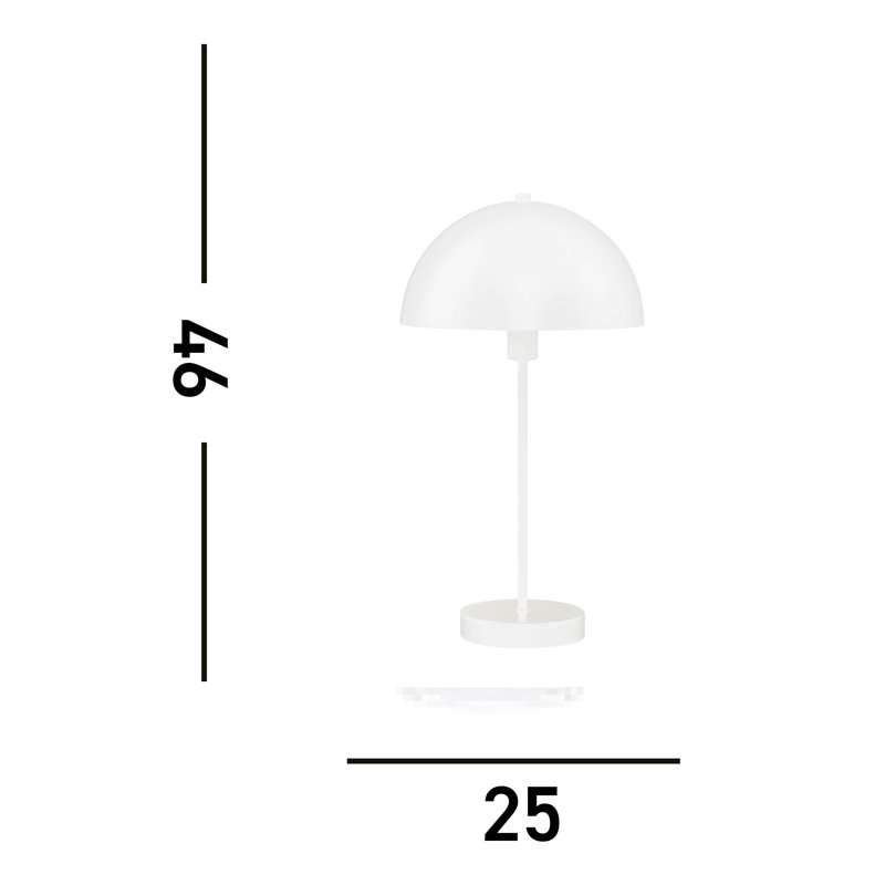 Cathyrn Mild Steel Table Lamp, White