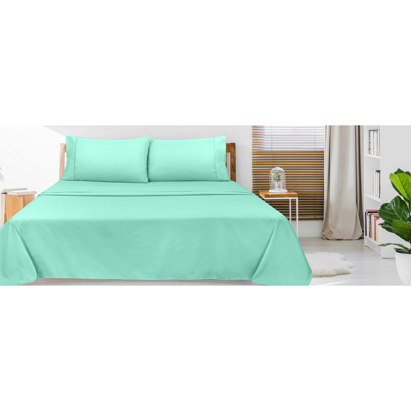 Royale Linens | Draps plats en microfibre brossée ultra doux seulement | Infroissable et résistant aux taches | Drap de qualité supérieure pour lit Hotel