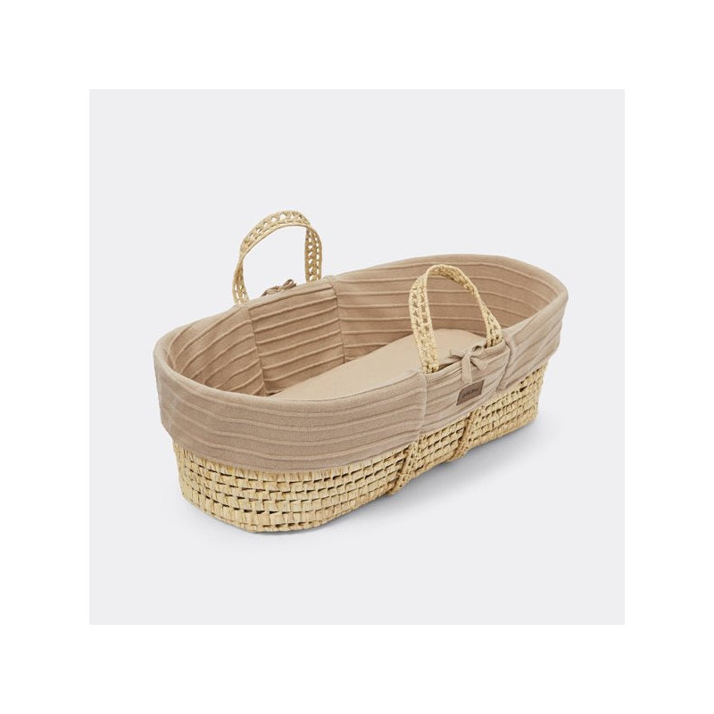 Moses Basket with Mattress, Tan