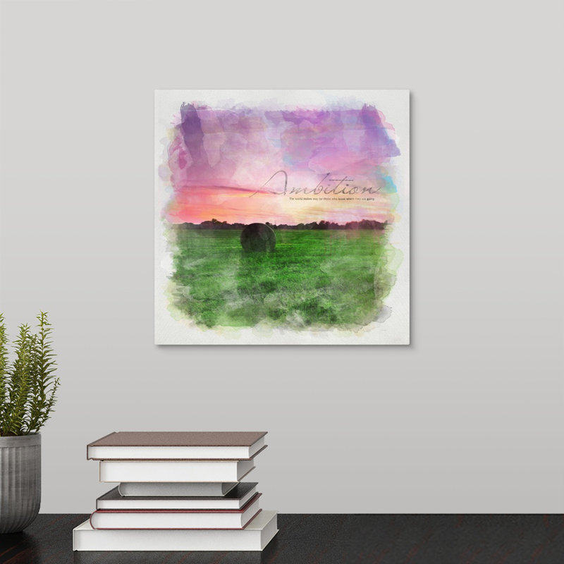 " Inspirational Poster A Journey Of A Thousand Miles Begins With A Single Step Of Faith ", 36" H x 36" W x 1.25" D