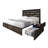 Oceant Farmhouse Queen Size Bed Frame with 4 Drawers, Black-105504775-105504779