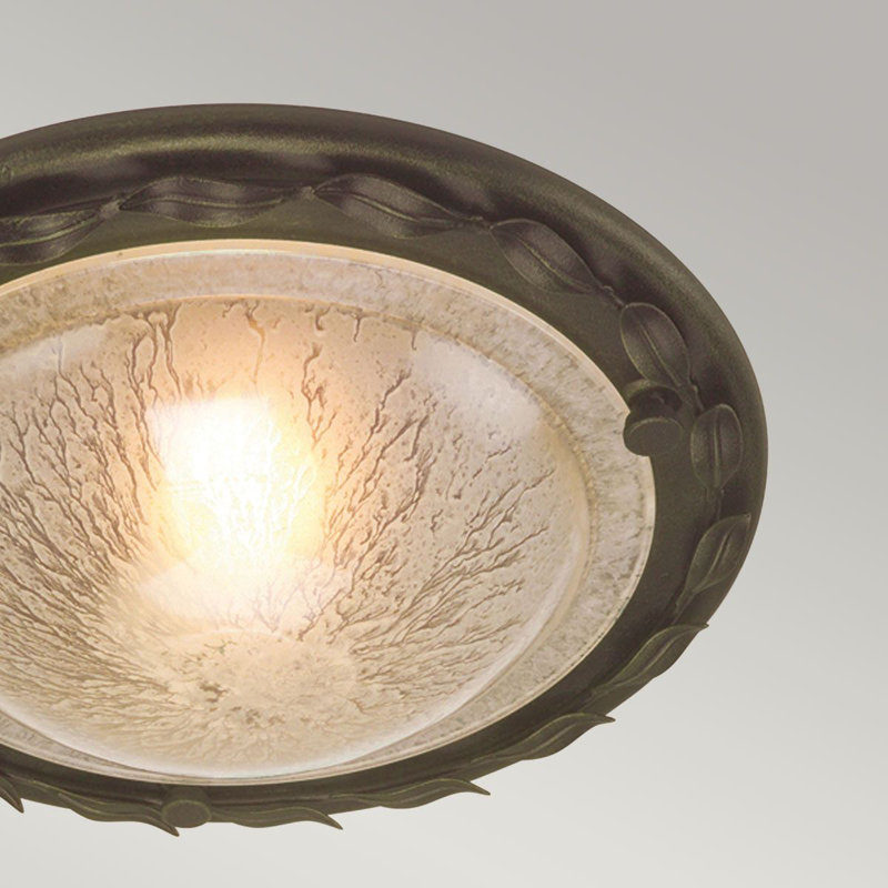 Ballyrashane Glass Flush Mount, Black/Gold