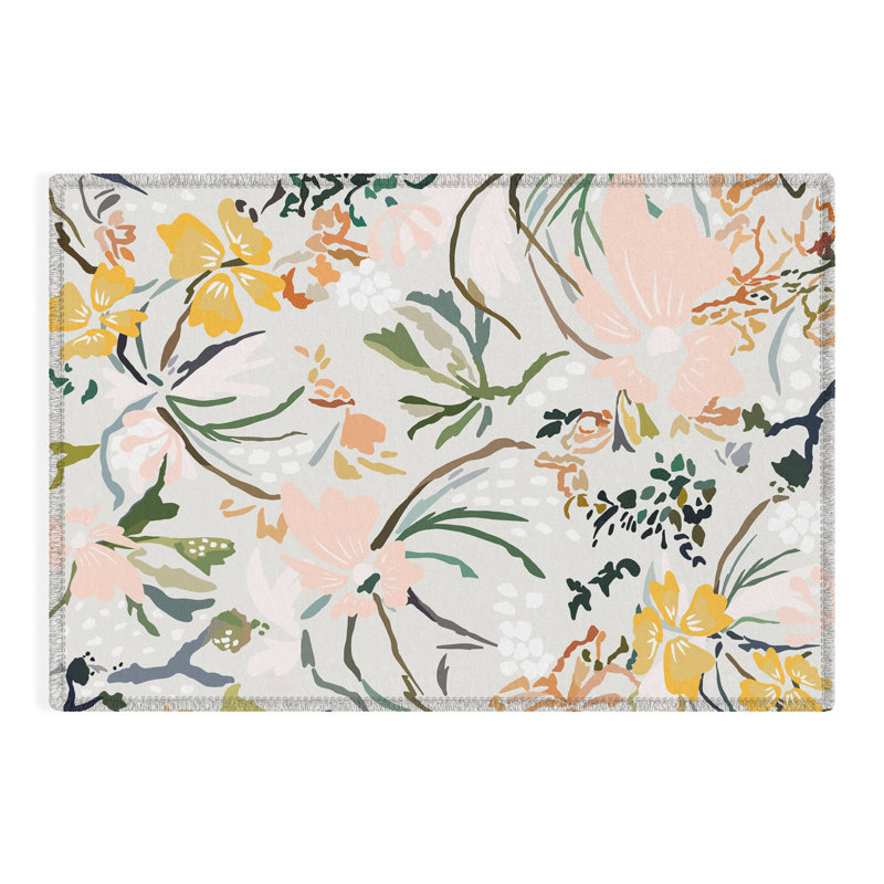 Floral Rug, Rectangle 2' x 3'