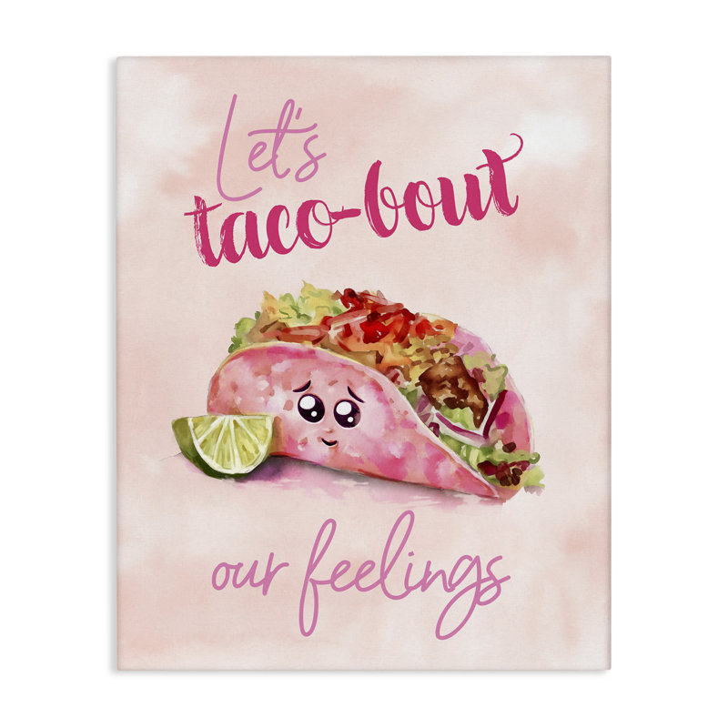Art mural sur toile Taco-Bout Our Feelings par Ziwei Li, H 20 po x l 16 po