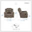 Fauteuil inclinable à bascule en microfibre poli moderne avec 46 po Hamiss-1962362157