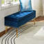Banc de rangement rembourré en velours Kajana-1706549182