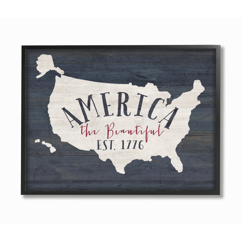 « america the belle 1776 »-impression sur toile, art mural sur toile, H 11 po x l 14 po, Giclée encadrée noir minuit