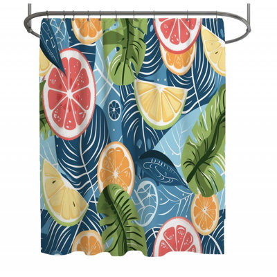 Tropical fruits Shower Curtain -  Vibrant Bathroom Decor