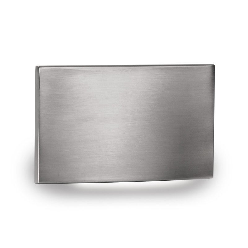 Luminaire de cloison à del d’extérieur, Nickel brossé, Diffuseur givré