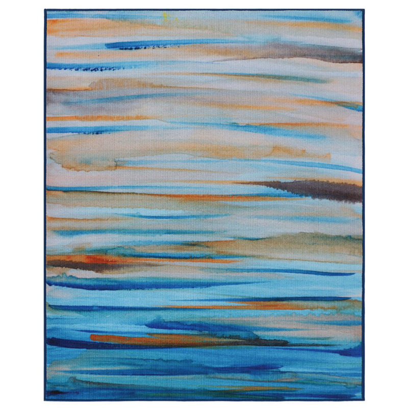 Tapis bleu Kallie, Rectangulaire l 3 pi x L 5 pi