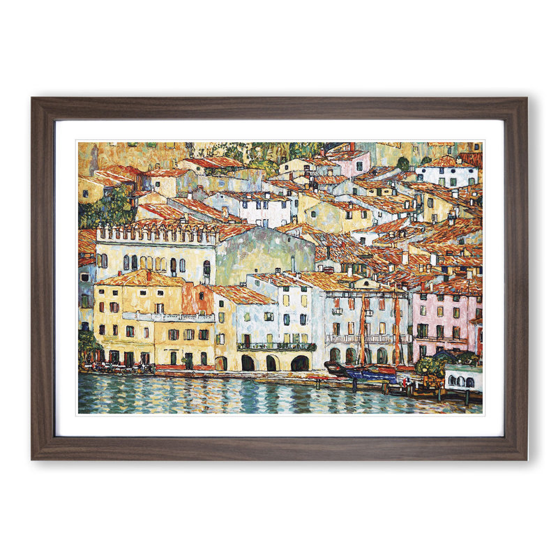 Malcena at the Gardasee by Gustav Klimt - Framed Print, 27cm H x 36cm W x 2cm D, Walnut Framed