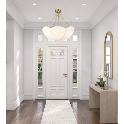 Luminaire suspendu semi-encastré et festonné convertible Stassi Chandelier