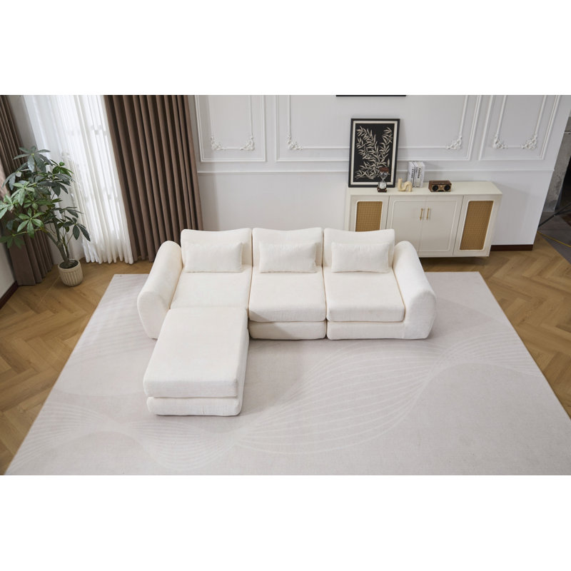 Canapé modulaire Wave Chenille, White