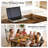 71" Modern Industrial Rectangle Dining Table with Sturdy Metal Legs-1752675737