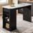 Counter Height Dining Table With Storage, Rectangular Bar Table With Drawer And Wine Rack-311840436-308683686