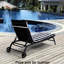 2 pièces - Coussin de siège de patio rayé bleu et blanc - Coussin de chaise à rayures