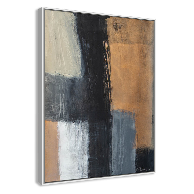 Metallic Slate II by Casa Fine Arts, White Floater Framed, 41.5" H x 31.5" W x 2" D, No Mat