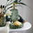 6PCS Bathroom Clear Glass Accessories Set，Green