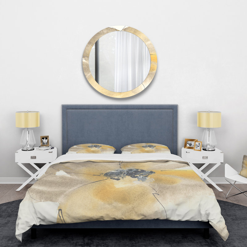 Weave / Muslin Floral Duvet Cover, King Duvet Cover + 2 Shams