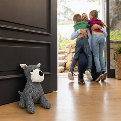 Butoir de porte décoratif pour chien - 2,3 lb avec bouchon lesté