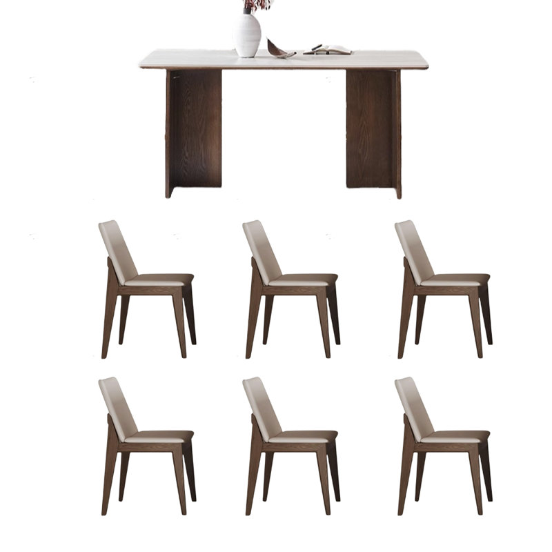 Ensemble de table de salle à manger et de chaises Modern Modern, H 29,52 po x L 55,11 po x l 31,49 po
