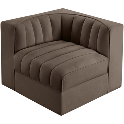 Chaise d'angle rembourrée en tissu Rummi