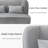 Modern 45'' Velvet Upholstered Loveseat Sofa with 2 Pillows-1909908787