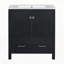 Meuble-lavabo de salle de bain avec meuble-lavabo simple encastré Armoire de rangement sous-comptoir à 2 portes et 1 tiroir avec cadre en bois massif à fermeture douce et rangement multifonctionnel-1026229419