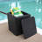 Outdoor Faux Wood Design 11.5-Gallon Resin Deck Storage Box-71083063