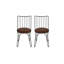 Ensemble de chaises modernes et industrielles, similicuir noir et structure en métal, dimensions: 17,3 po x 33,1 po x 17,3 po | Capacité de poids: 385 lb | Parfait pour la salle à manger, la cuisine ou le bureau, design élégant et durable