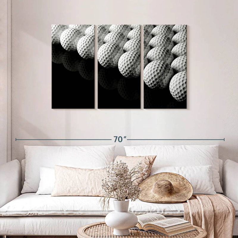Rangées de balles de golf Sireci, H 28 po x l 45 po
