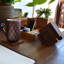 Wood Square 8 Piece Coaster Set