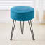 Vanity Accent Stool with Metal legs-1903850501