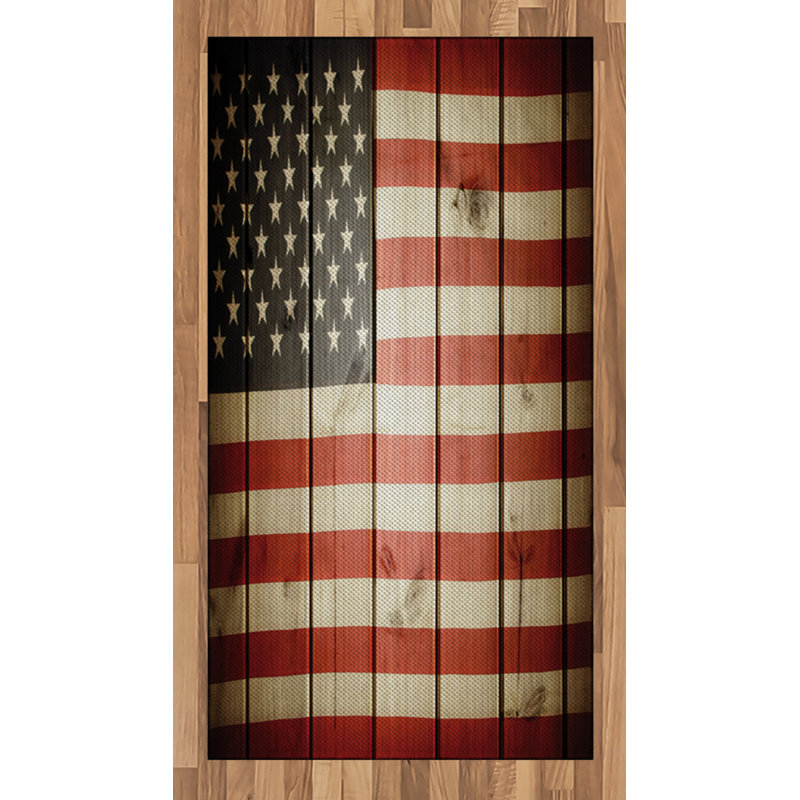 Tapis décoratif en polyester à haute densité à longs fils American, Rectangle 2 pi 7 po x 5 pi