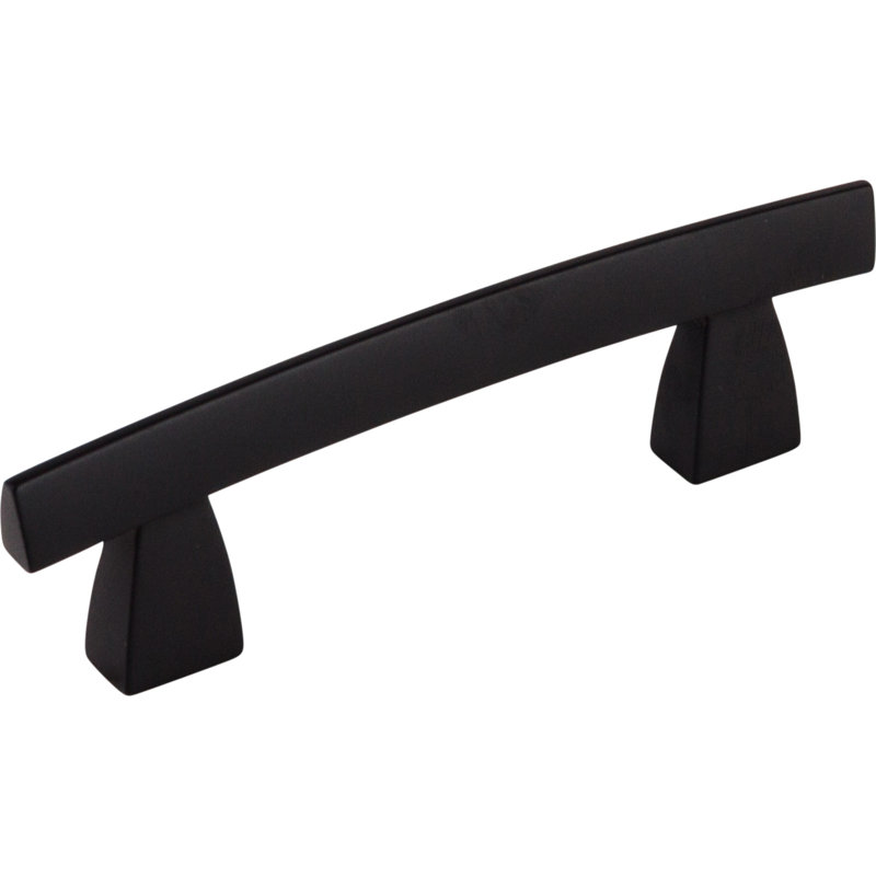 Arched Bar Pull, Flat Black, 3" Center to Center