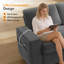 Canapé-lit modulaire multifonctionnel avec chargement USB / Type-C, dossier réglable à 5 positions, assemblage sans outil, tissu en velours côtelé avec housses lavables - canapé en L-1542907092-1542907113