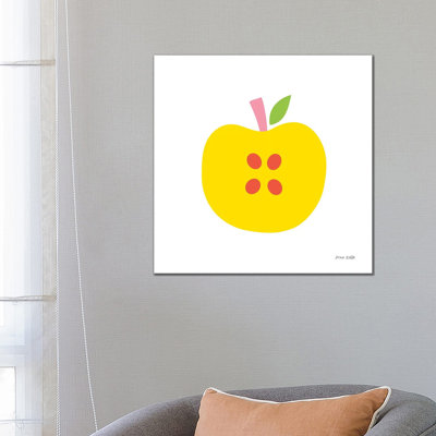 Yellow Apple by Ann Kelle - Wrapped Canvas Print