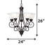 Lustre suspendu classique / traditionnel à 5 lumières avec abat-jour en verre albâtre Sawyer-1931993076