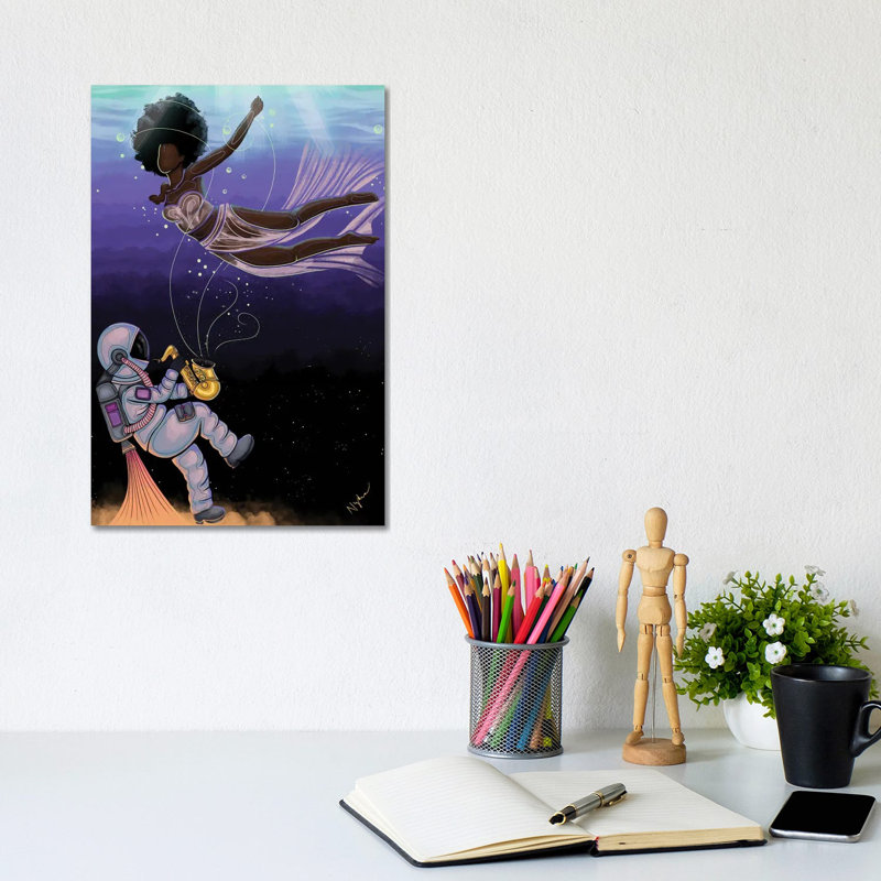 Transcendence by Colored Afros Art - Wrapped Canvas Print, 30.48cm H x 20.32cm W x 1.905cm D
