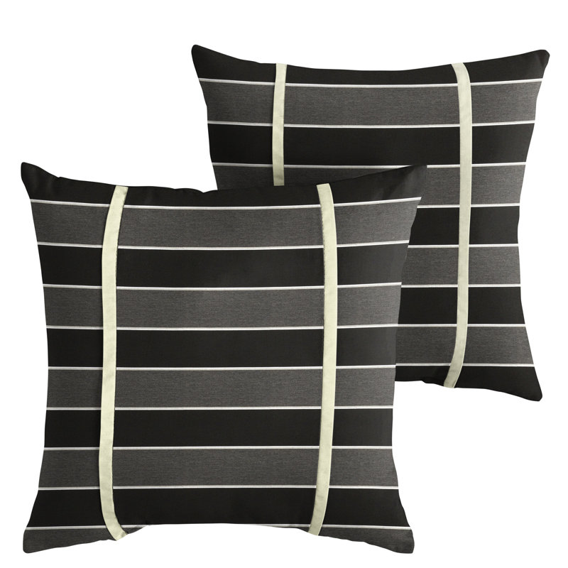 Housse et insert de coussin extérieur carré Grinell, 18 po x 18 po