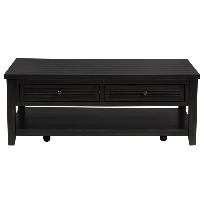 Sutter Distressed Java 2-Drawer Rectangular Coffee Table