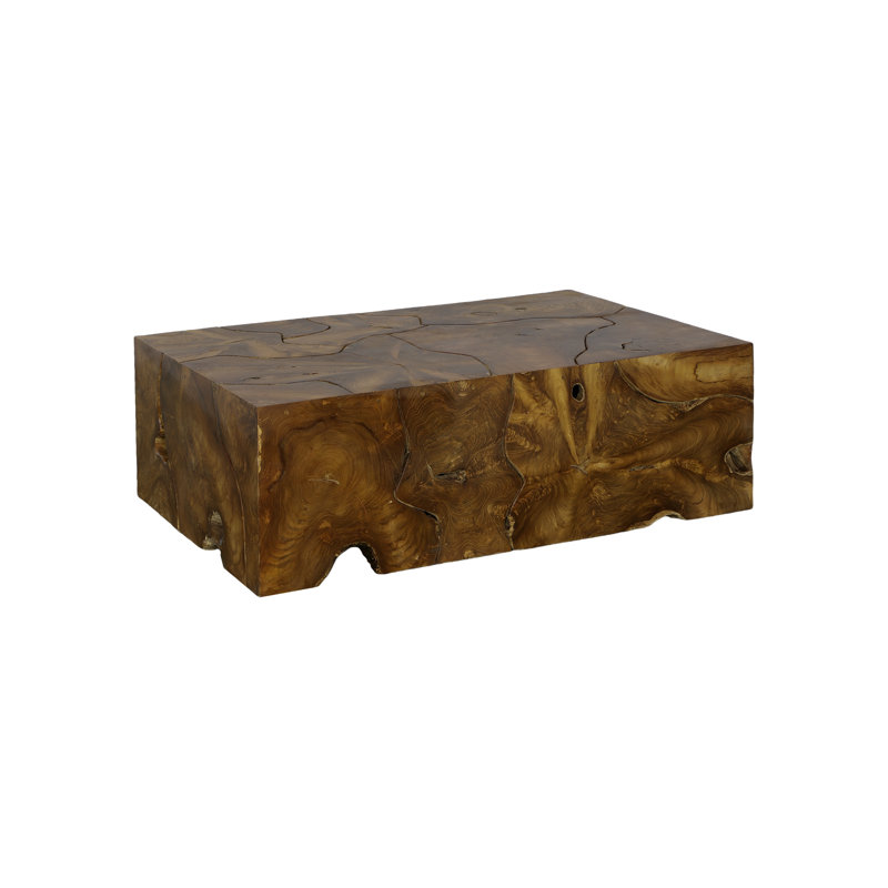 Natural Teak Rectangular Wood Coffee Table
