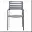 Ensemble de 2 chaises d'extérieur modernes en aluminium avec structure durable et résistante aux intempéries