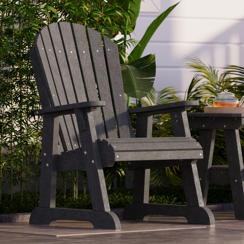 Heritage High Fan Back Chair, Dark Gray