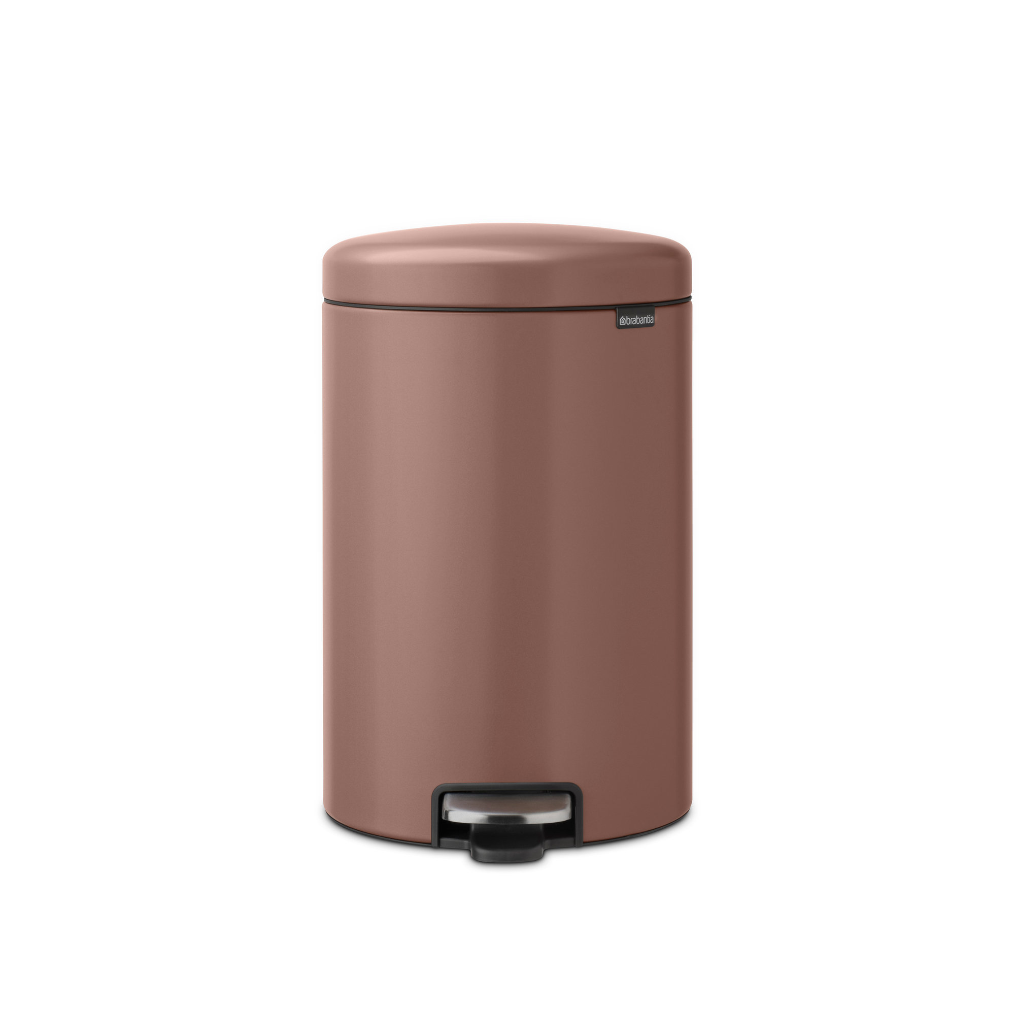 Brabantia Newicon Step On Trash Can, 5.3 Gallon (20 Liter), Satin Taupe