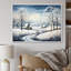 «Countryside Snowy Minimalisme Winter V», impression sur toile encadrée-1851097403-1851097380