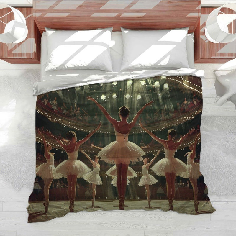 Ballet Performance Machine Printed Duvet Cover, King Duvet Cover