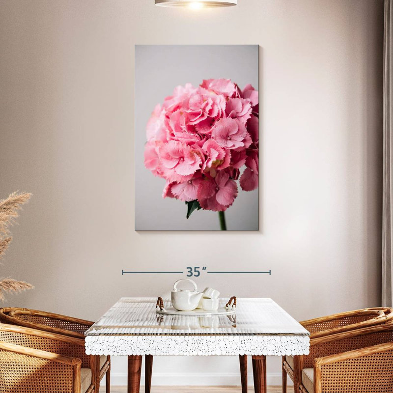 Pink Hydrangea, 45" H x 30" W
